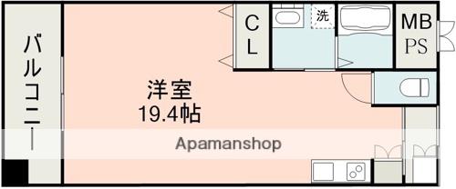 豊前街道の館(ワンルーム/2階)の間取り写真
