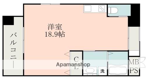 豊前街道の館(ワンルーム/2階)の間取り写真