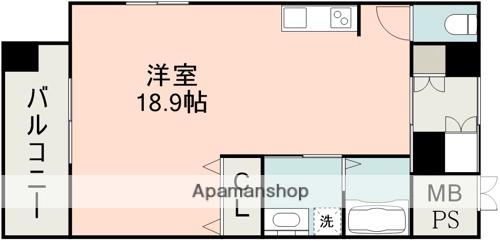 豊前街道の館(ワンルーム/3階)の間取り写真