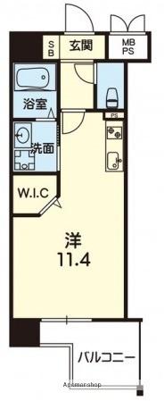 CENTRAL CASA 藤崎宮(ワンルーム/3階)の間取り写真