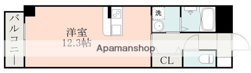 侑信輪Ⅵ(ワンルーム/4階)の間取り写真