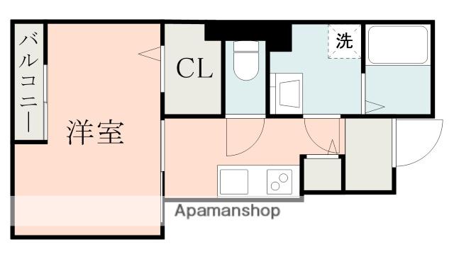 セレン神園(1K/1階)の間取り写真