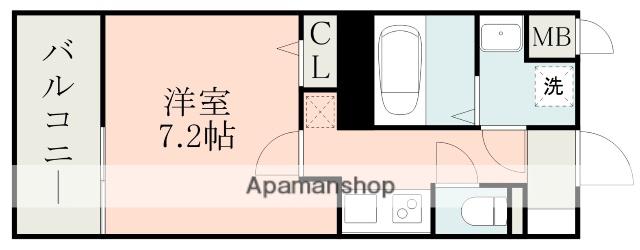 レクシア フラッツ水前寺(1K/10階)の間取り写真
