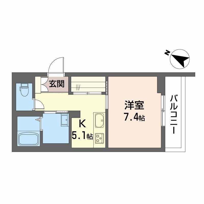 PARADISO本荘(1K/3階)の間取り写真