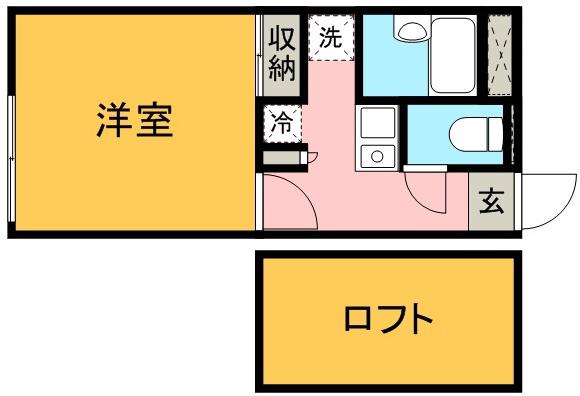 レオパレスRYO(1K/1階)の間取り写真