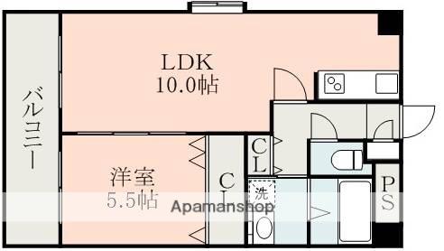 イーストキャッスル(1LDK/3階)の間取り写真