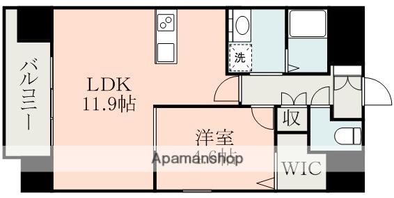 ELCIA新町(1LDK/5階)の間取り写真