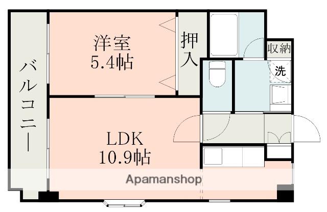 パルエースFUJI(1LDK/2階)の間取り写真
