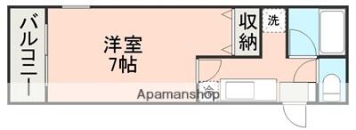 アルミザールⅢ(1K/2階)の間取り写真