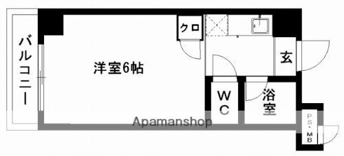 キャッスルマンション(ワンルーム/3階)の間取り写真