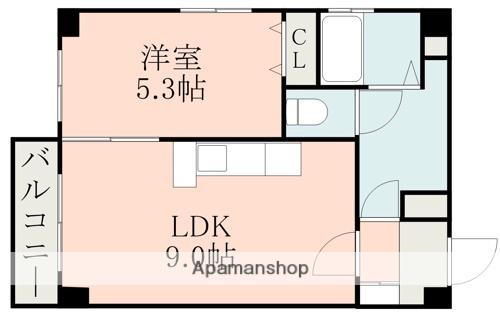 ラ・シック熊本駅前(1LDK/3階)の間取り写真