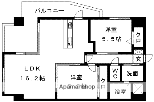 KS STYLE(2LDK/4階)の間取り写真