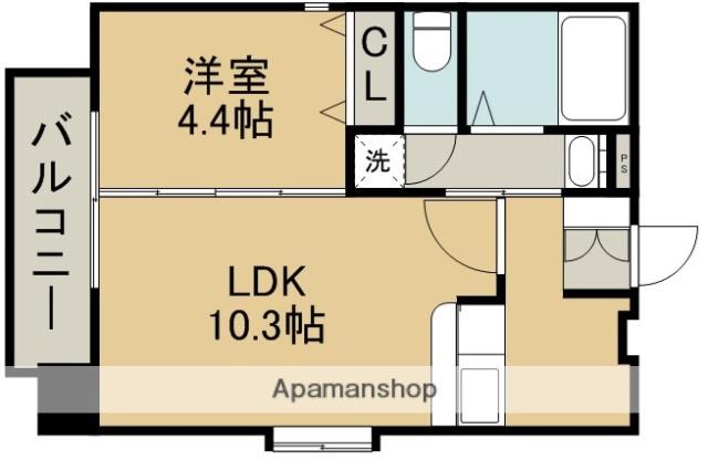 SAINT-AUXERRE(1LDK/3階)の間取り写真