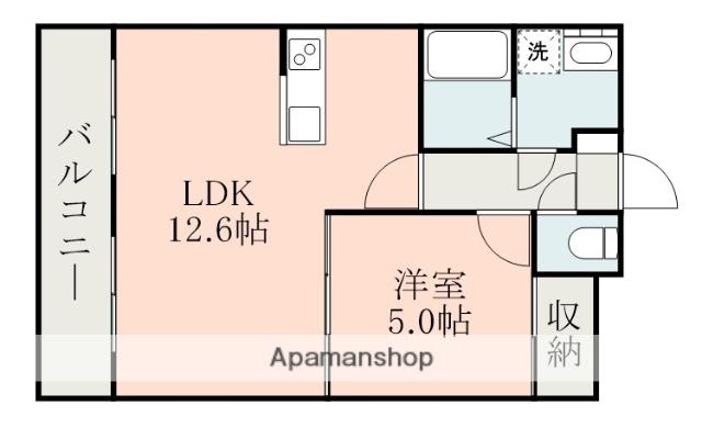 フォレストトップ平成南(1LDK/1階)の間取り写真