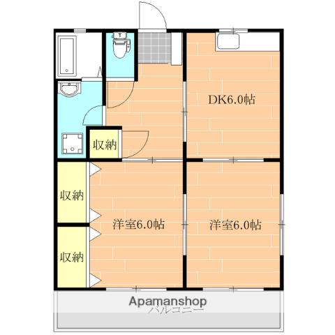 DO城南A棟 (2DK/4階)の間取り写真