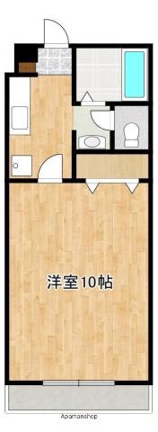 モイセス下南部(1K/2階)の間取り写真