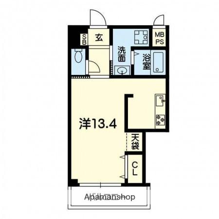 RJR水前寺(ワンルーム/9階)の間取り写真