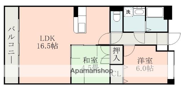 ファミーユ・レーヴ(2LDK/2階)の間取り写真