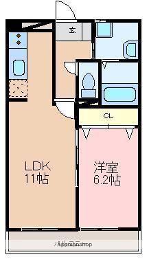 パンダビル(1LDK/7階)の間取り写真