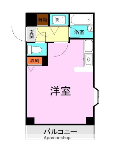 アンビシャス月出(ワンルーム/2階)の間取り写真