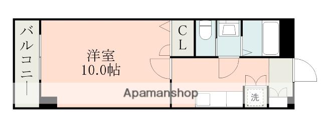 エヴァーグリーン水前寺壱番館(1K/5階)の間取り写真