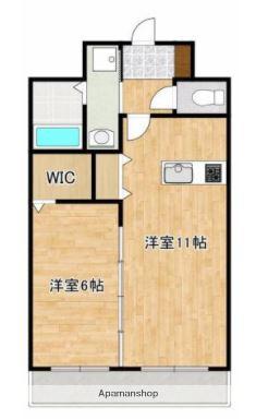 グレイスフル光の森(1LDK/4階)の間取り写真