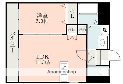 ロザリアン日吉(1LDK/5階)の間取り写真