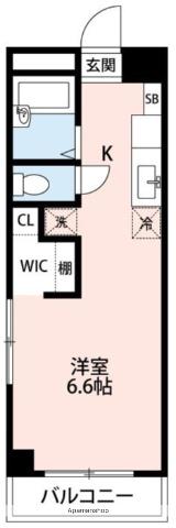 エスポワール黒髪(ワンルーム/4階)の間取り写真