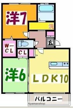 スプルースⅣ(2LDK/2階)の間取り写真