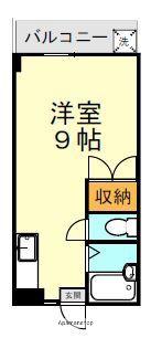 フレンドハイツ(ワンルーム/2階)の間取り写真