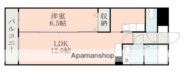 エリシオン保田窪(1LDK/3階)の間取り写真