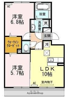 サニーホームズ88(2LDK/1階)の間取り写真