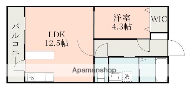 コーポ青葉台(1LDK/2階)の間取り写真