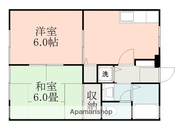 サンライフレグルス(2DK/1階)の間取り写真