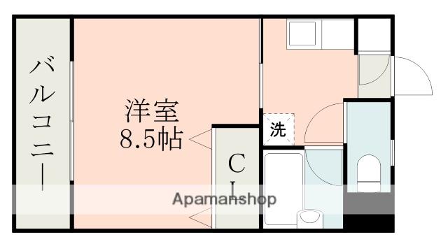 フォーリスト(1K/1階)の間取り写真