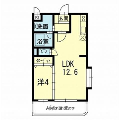 ヒルズKIKUYO(1LDK/3階)の間取り写真