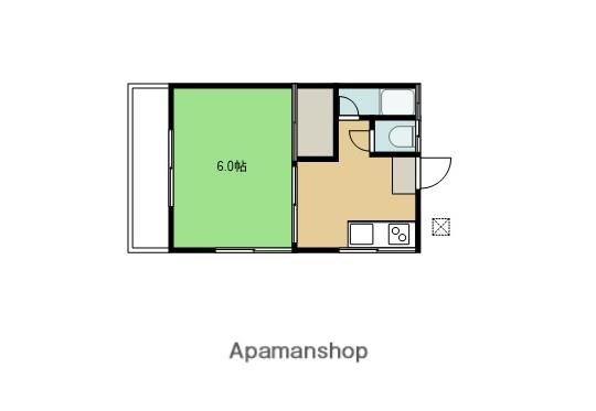 古庄アパート(1K/2階)の間取り写真