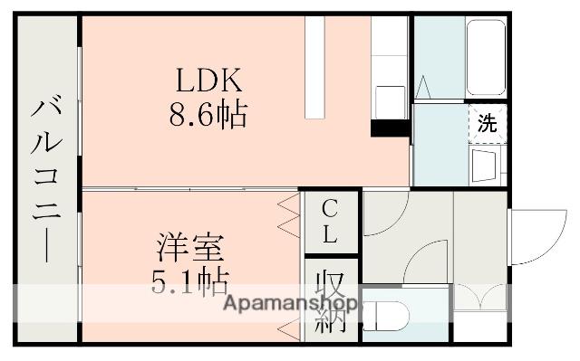 FINE STAGE E.ST(1LDK/3階)の間取り写真
