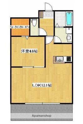 クロノス16月出(1LDK/5階)の間取り写真