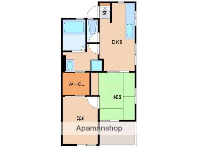 ミックメゾンⅡ(2DK/1階)の間取り写真