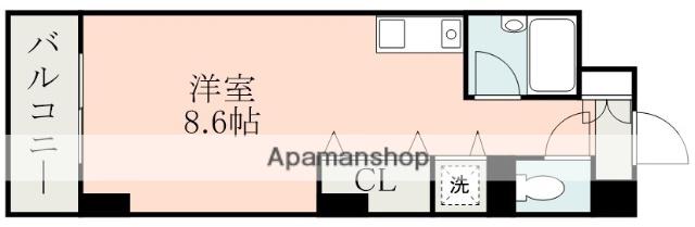 MRRくまもとRESIDENCE(ワンルーム/7階)の間取り写真