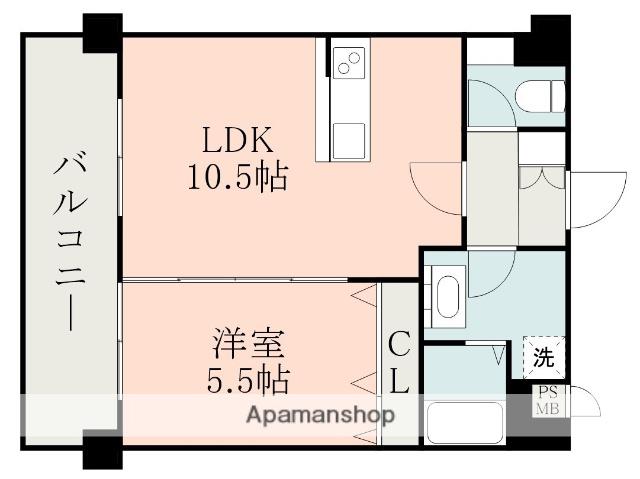 ドゥ・アンディオール近見(1LDK/7階)の間取り写真