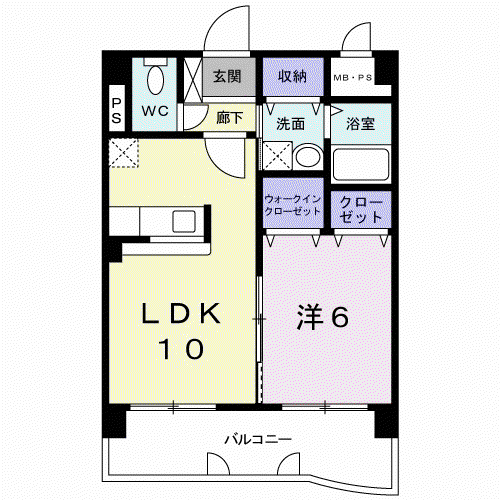 ブリランテピアッツァ(1LDK/8階)の間取り写真