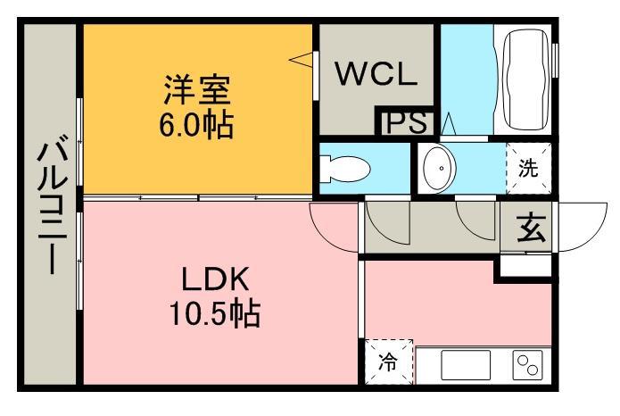 ハルトリーゲル(1LDK/1階)の間取り写真
