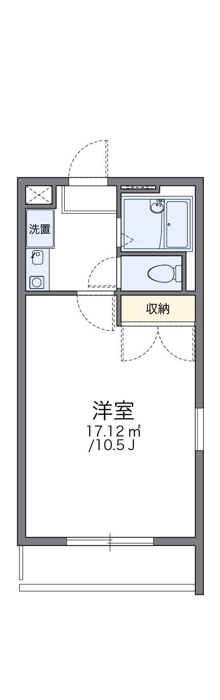 レオパレス上徳(1K/3階)の間取り写真
