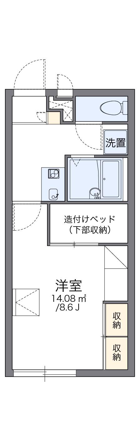 レオパレス太田弐番館(1K/2階)の間取り写真