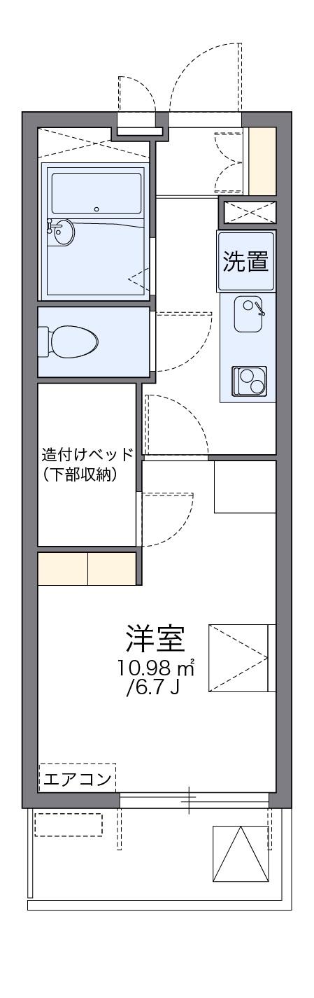 レオパレスリフレ琴平(1K/4階)の間取り写真