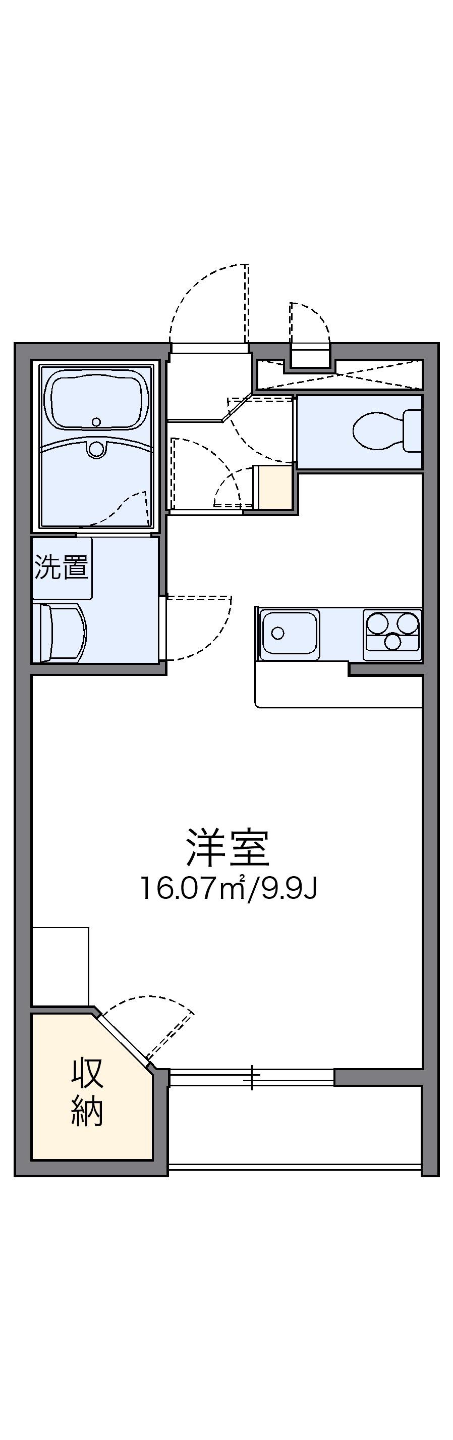 レオパレスKE(1K/2階)の間取り写真