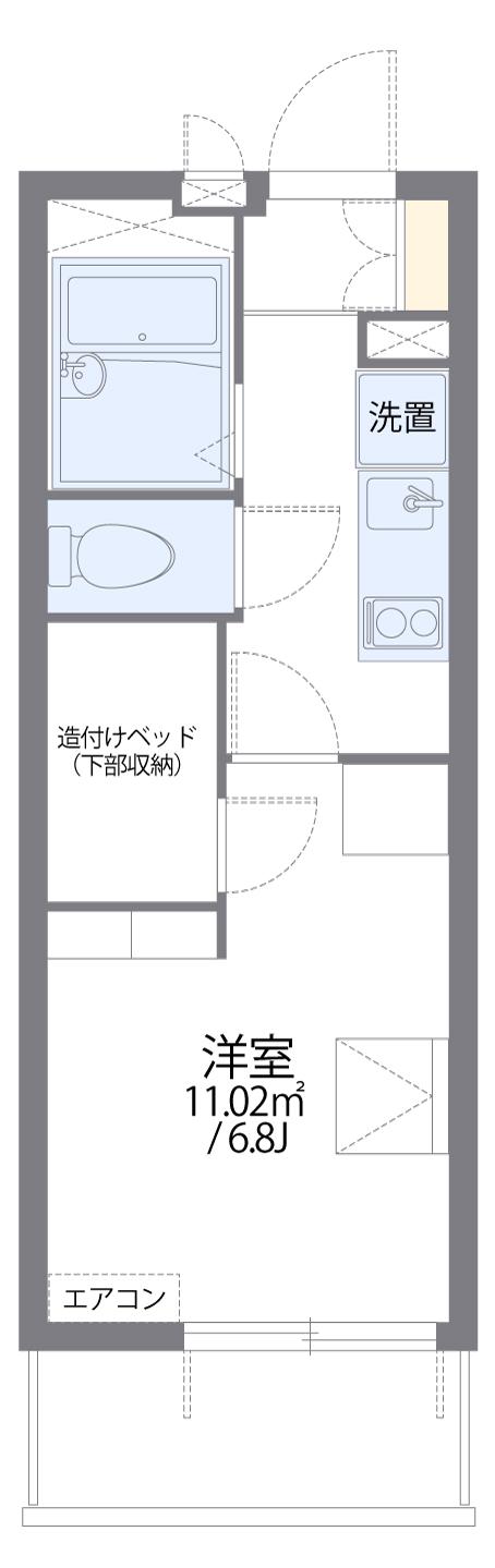レオパレスLAVITA(1K/1階)の間取り写真