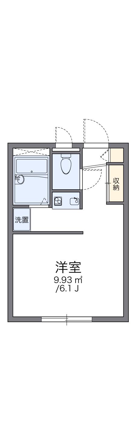 レオパレス戸島Ⅱ(1K/2階)の間取り写真